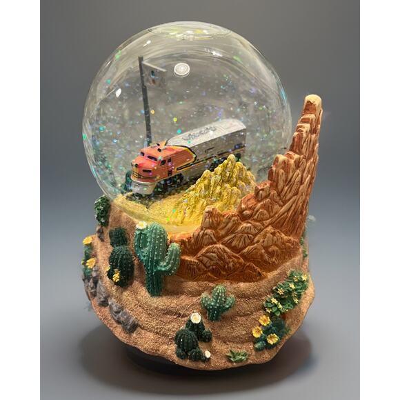 LIONEL - SNOWGLOBE #2280 SANTA FE Railroad train - RARE VINTAGE - NICE!! - Picture 8 of 10